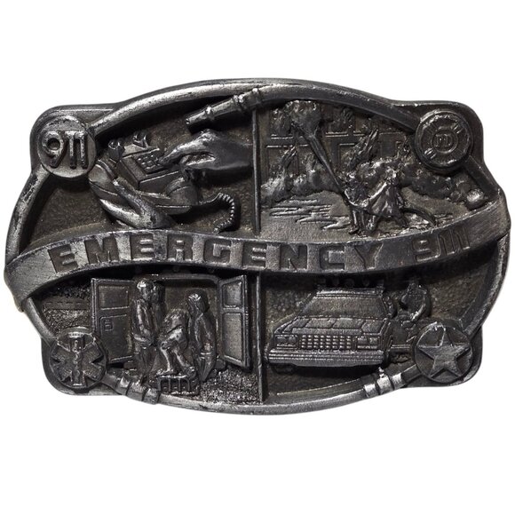 Paramedic Fireman Police Belt Buckle Vintage Emergency 911 Officer Fire Fighter - Picture 4 of 15